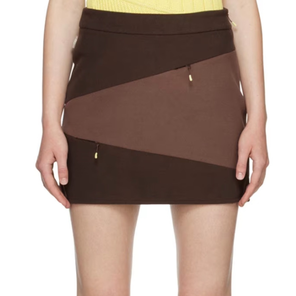 SSENSE DANIËLLE CATHARI Brown Cotton Mini Skirt